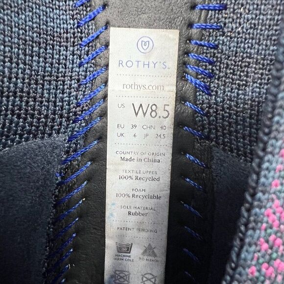 Rothy's Retired The Point Heathered Magenta Purple Flats Size 8.5 - Picture 5 of 7